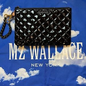 MZ Wallace Quilted Wristlet - Shiny Black